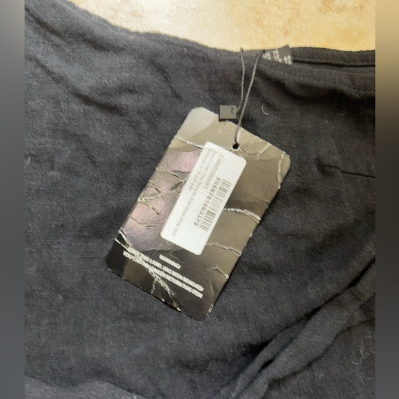 Nwt black linen wrap  mini dress - Picture 3 of 5